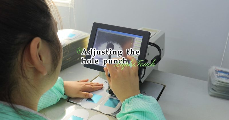 Adjusting the hole punch ~Membrane Keyboard，Membrane Switch，Membrane Keypad.